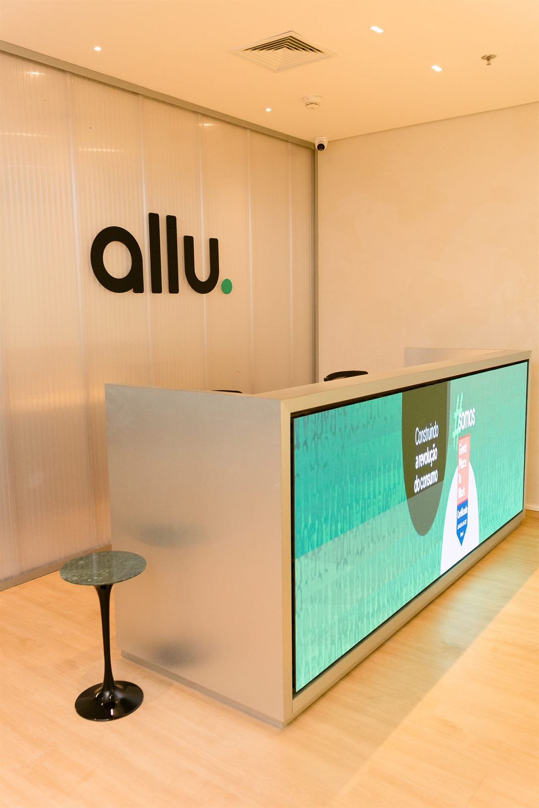 Recepção do escritório allu em São Paulo